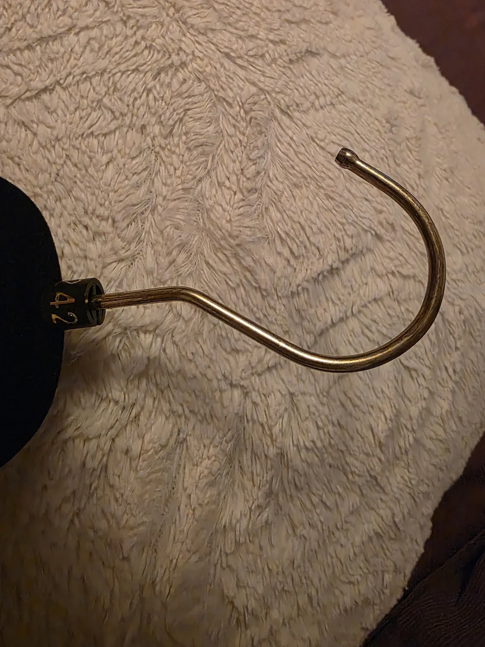 Emilio Pucci Authentic Black Velvet Hanger Gold Logo